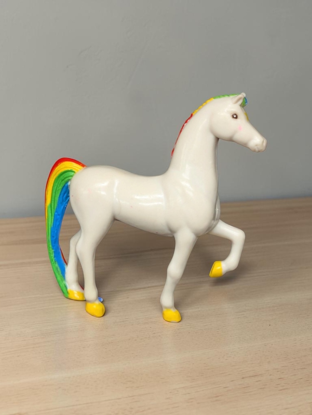 Vintage 1980s Rainbow Brite Starlite Horse Figurine PVC Plastic 3" Tall